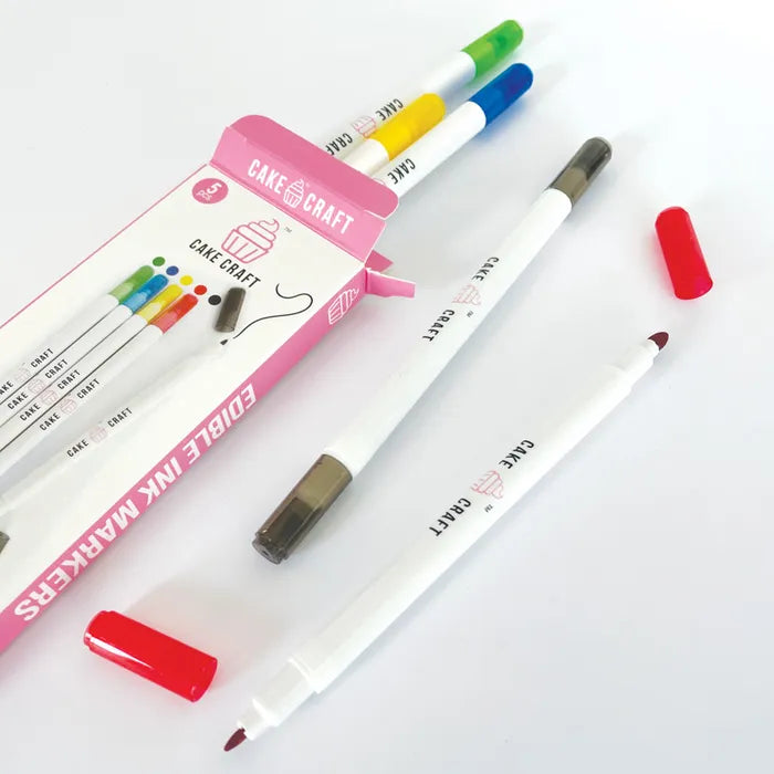 5PK Cake Craft Edible Markers - Primary Colours