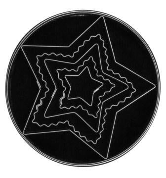 Loyal 5pc Tinplate Cutter Set - Plain Scalloped Star