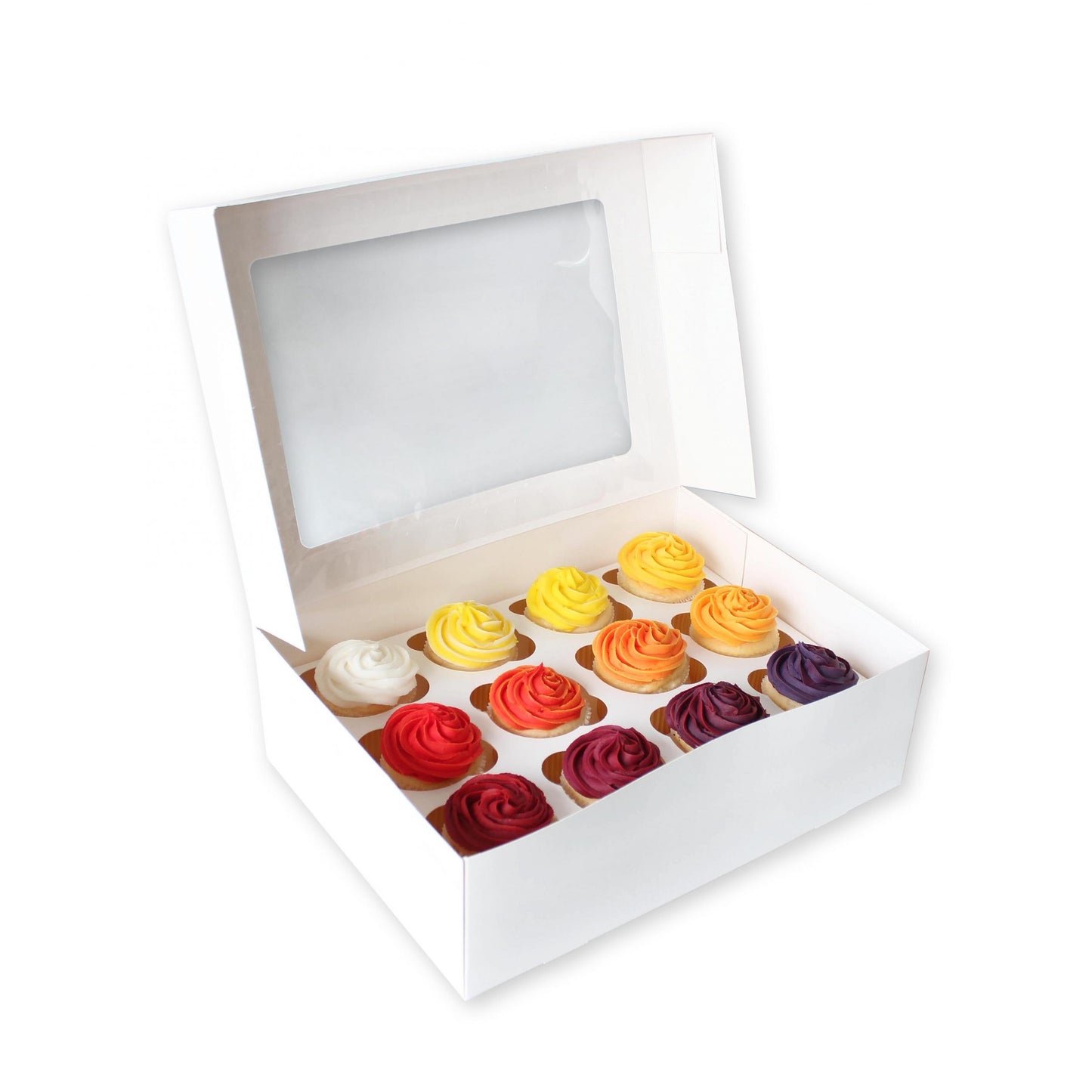 Loyal White Cupcake Box - 12 Hole