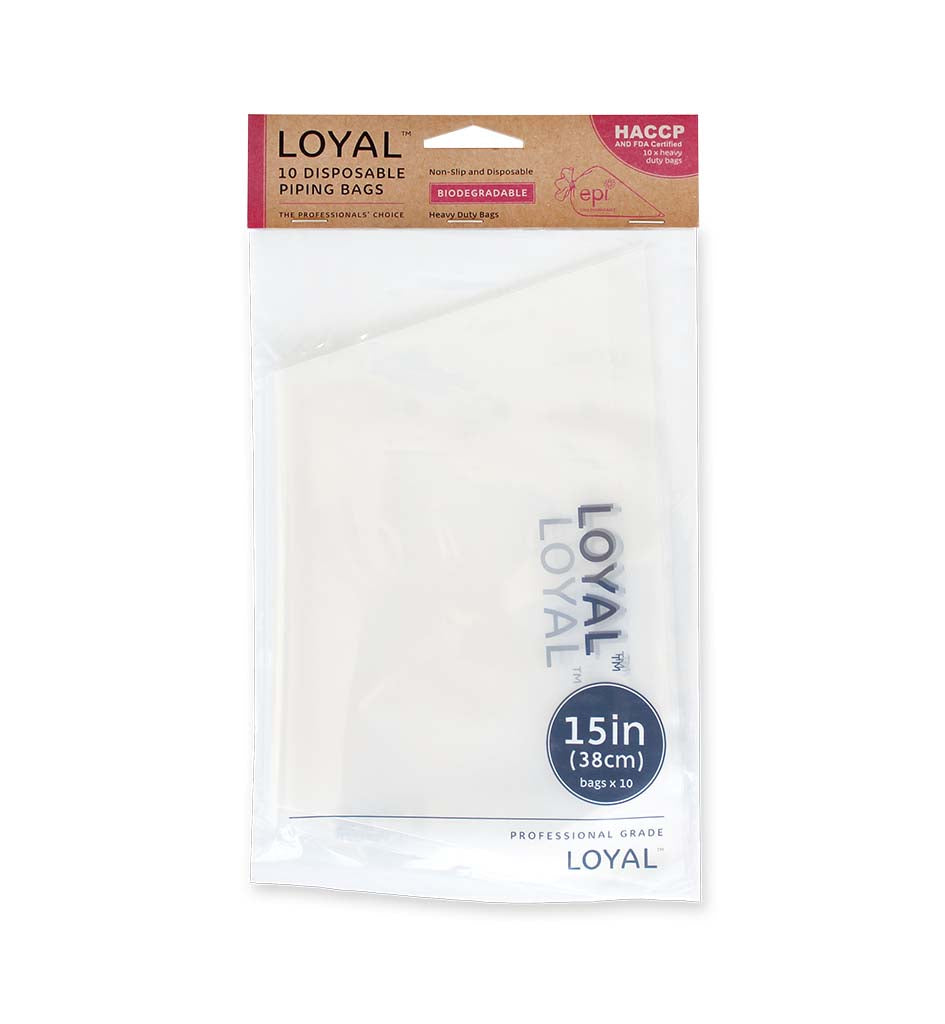 10pk Loyal Disposable Degradable Piping Bag - 15inch (38cm) *Last Ones*