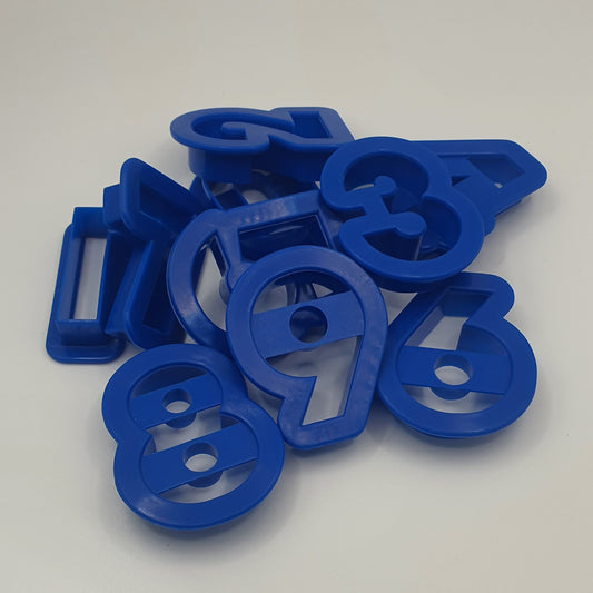 Plastic Cookie Cutters 1-10 - Blue