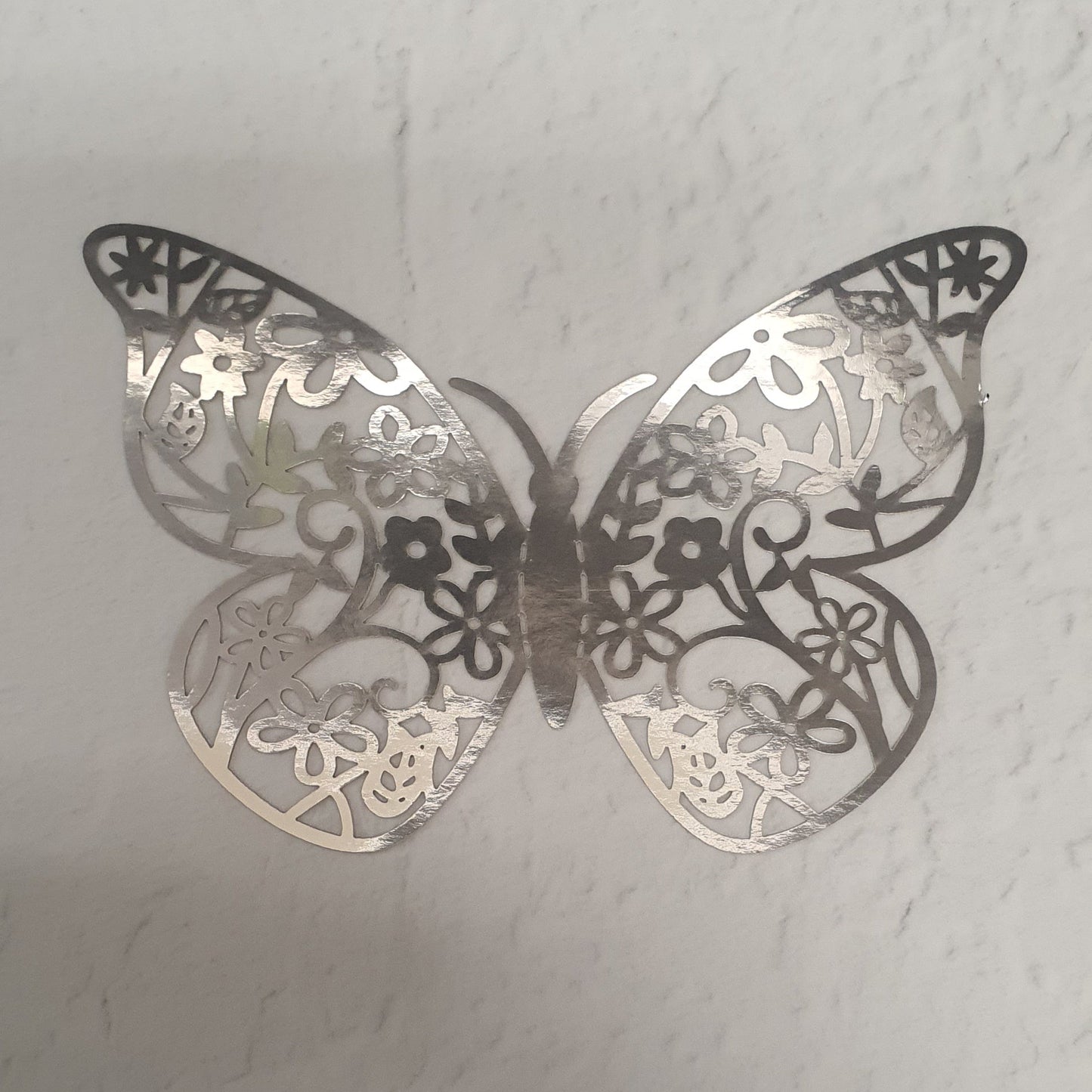 12PC Butterfly Silver - Assorted