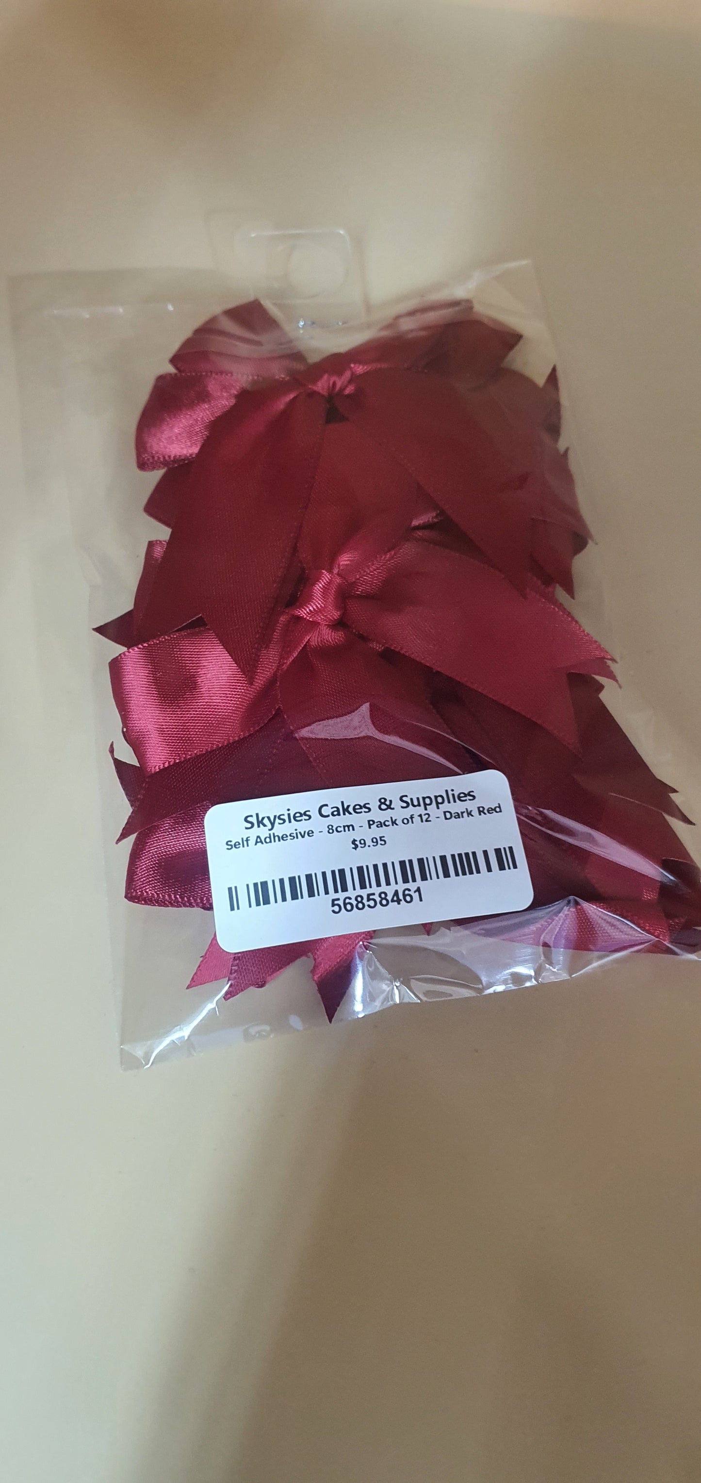 More Bows - Self Adhesive - 8cm - Pack of 12 - Various Colours