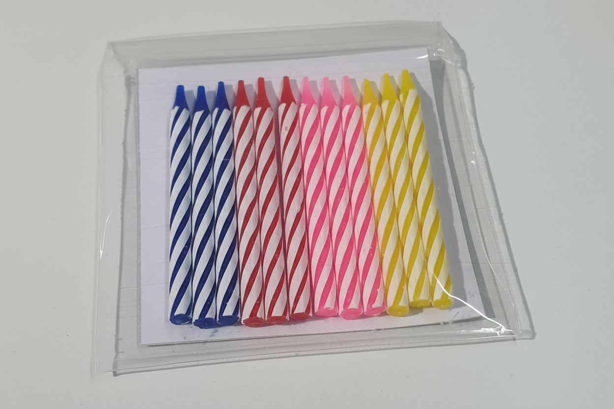 12Pk Candles - Assorted Colours