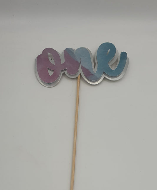 One - Purple/Blue Cardstock