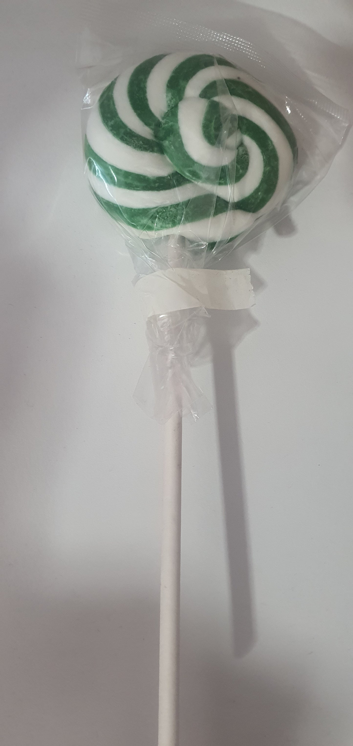 50g Fancy Round Lollipop - Dark Green and White *LAST ONES*