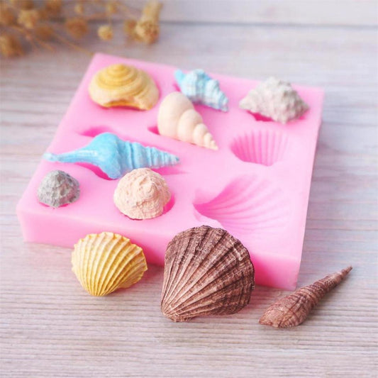 Silicone Mould - Assorted Range Sea Shells - S386.