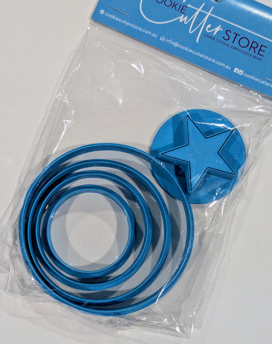 Cookie Cutter Store - Captain America Shield Cookie Cutter & Stamp *Last Ones*