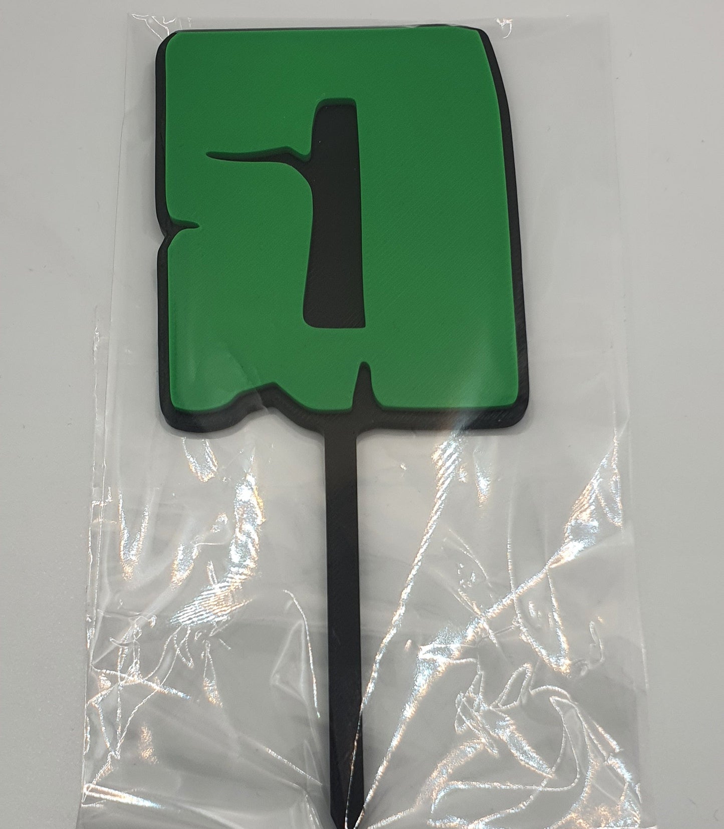 Black And Green Number - Printed Toppers