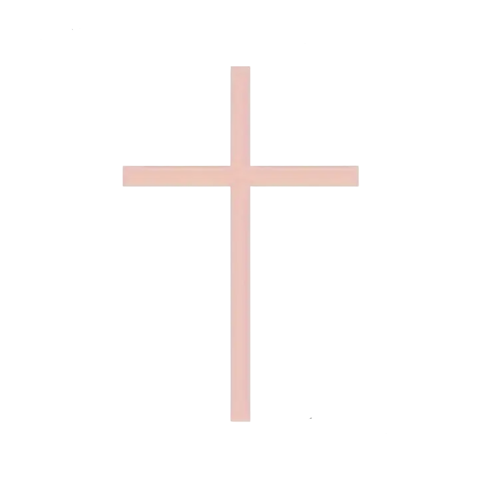Acrylic Topper - Cross - Assorted Colours