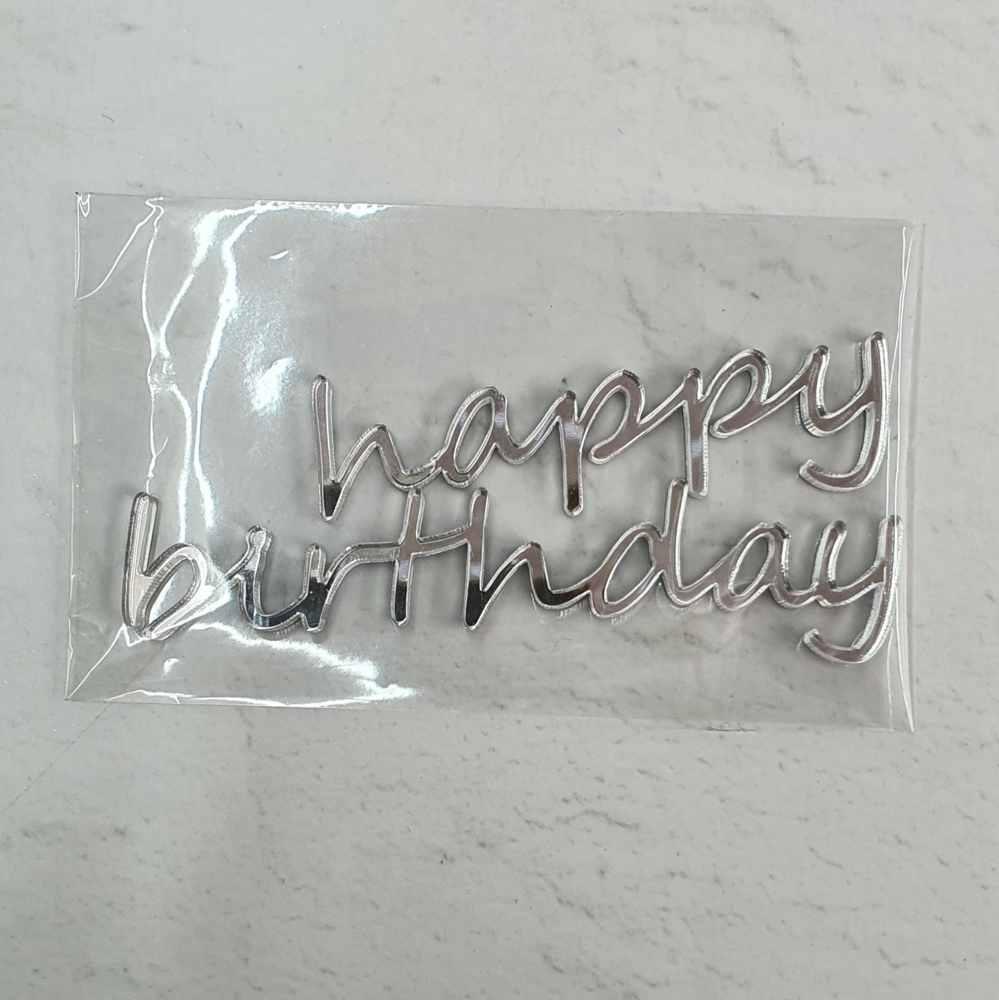 Acrylic Cake Small Fropper V3 - Happy Birthday - Assorted