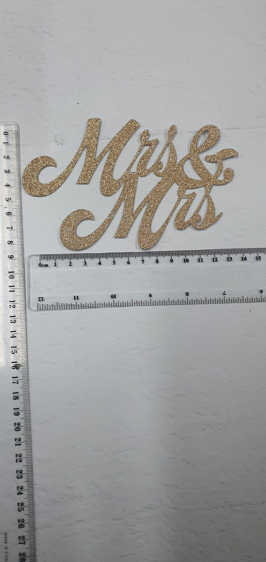 Mr & Mrs Gold Cardstock