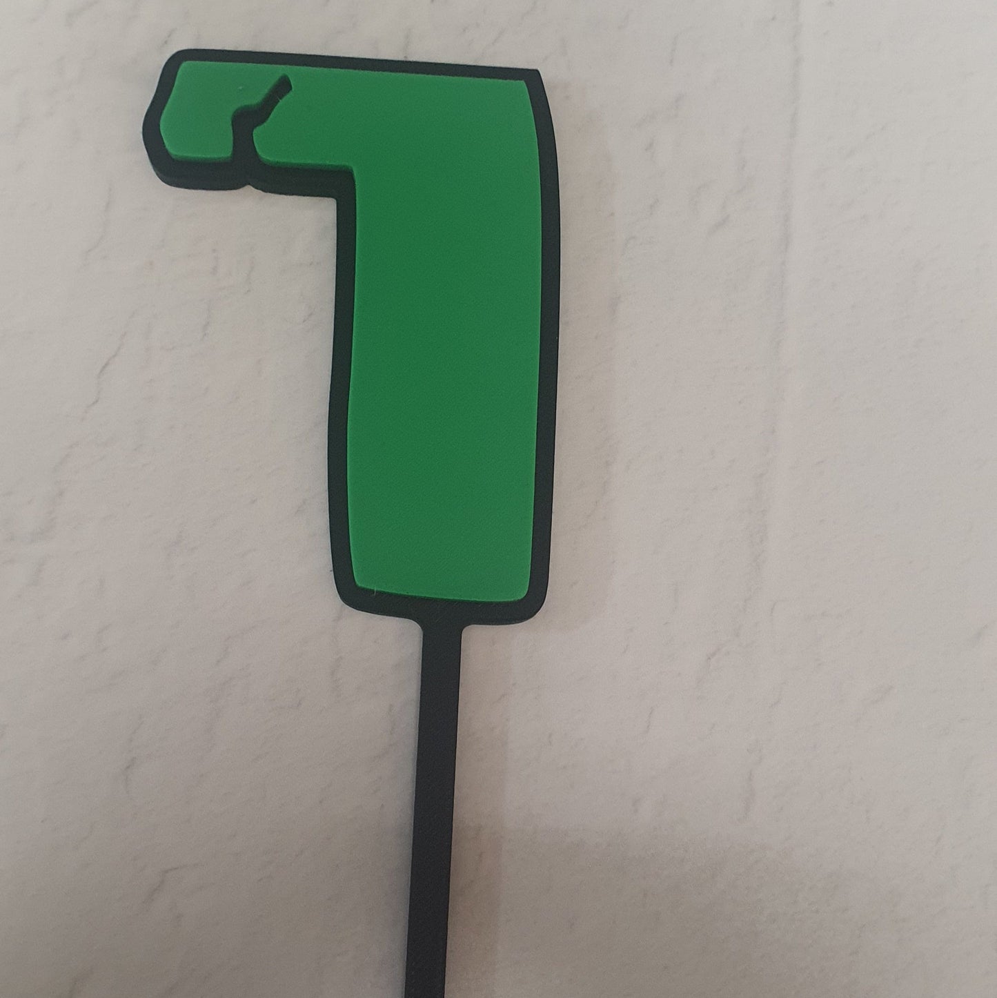 Black And Green Number - Printed Toppers