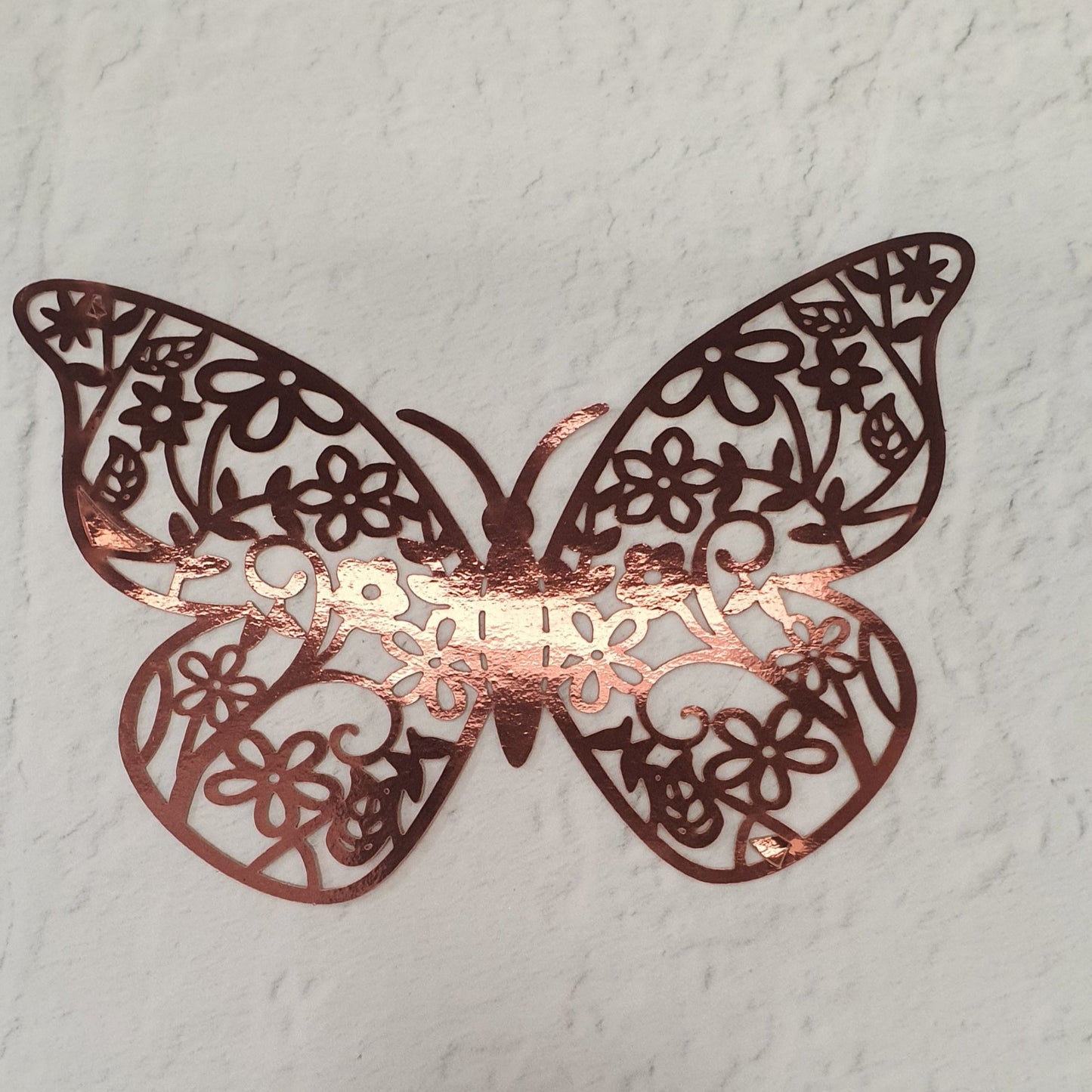 12PC Butterfly Rose Gold - Assorted
