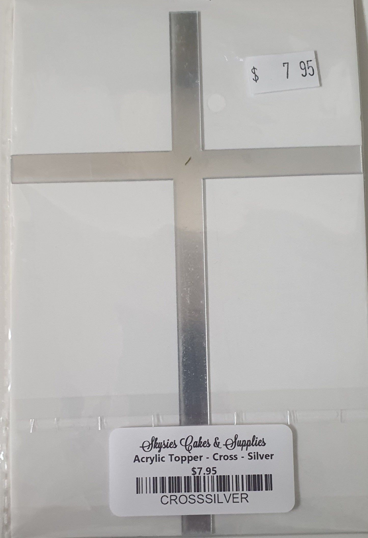 Acrylic Topper - Cross - Assorted Colours