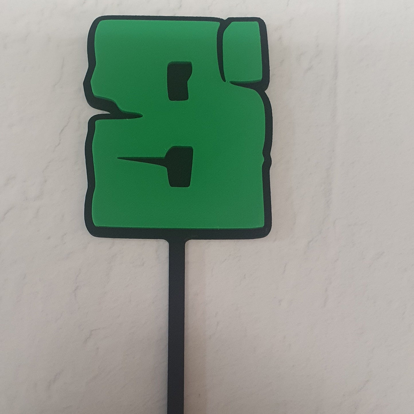 Black And Green Number - Printed Toppers