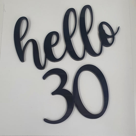 Acrylic- Hello 30 - Fropper - Black