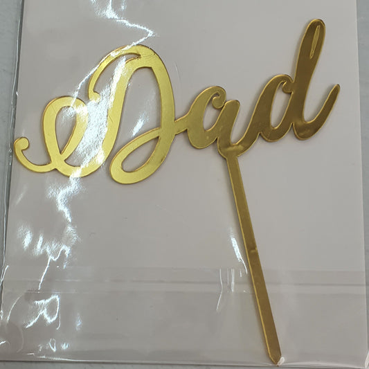 Dad - Acrylic Topper - Gold