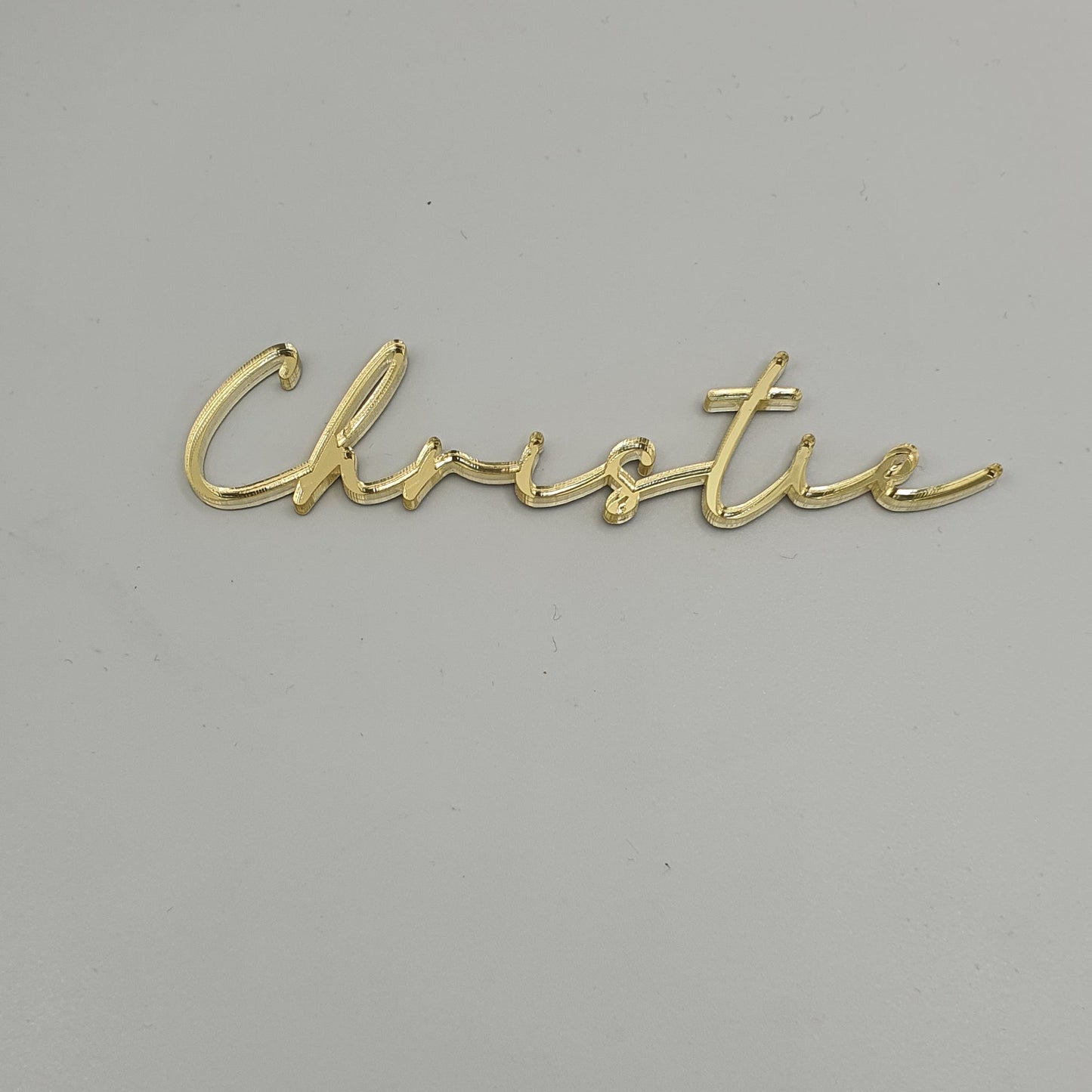 Acrylic Name Fropper - Christie - Gold -14cm
