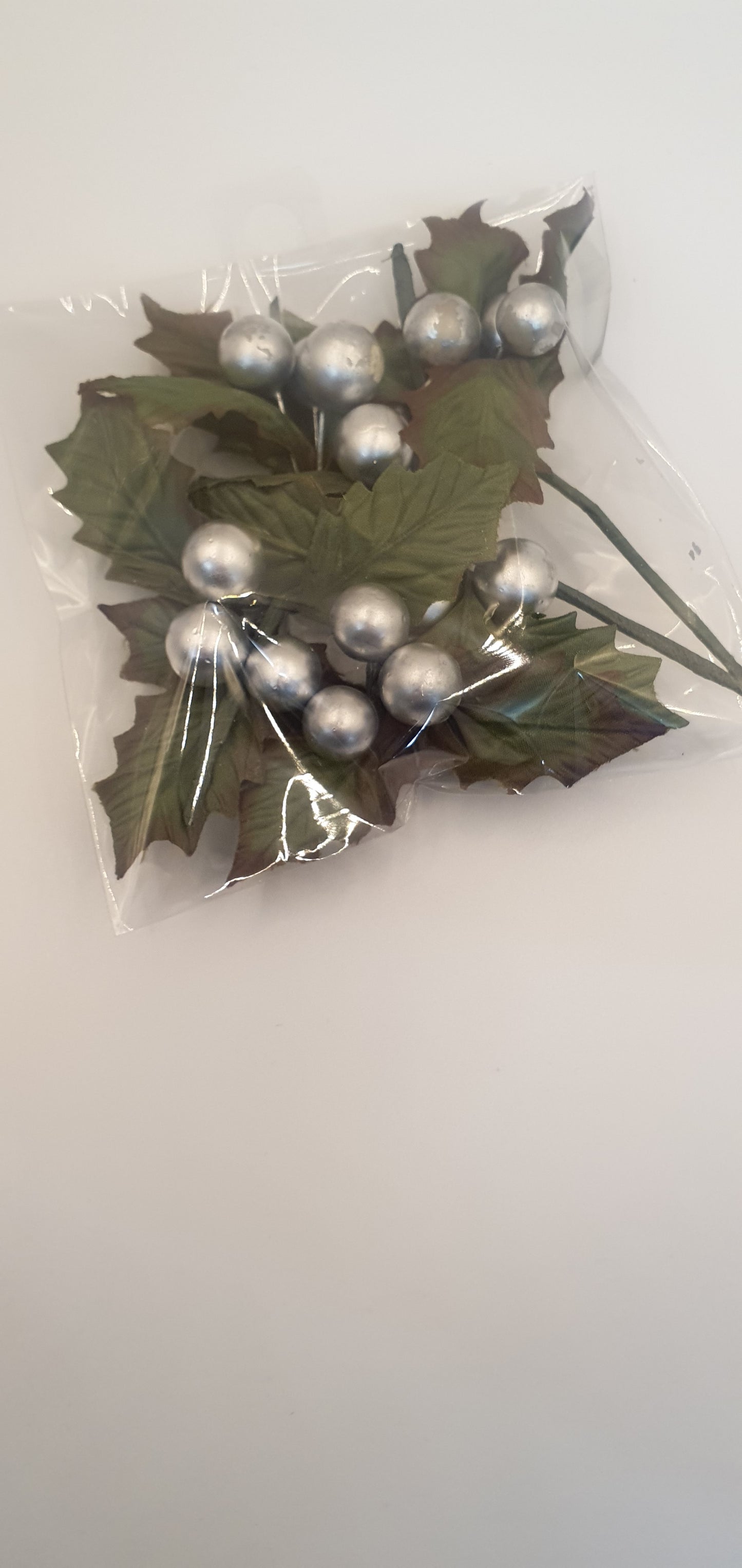 Berry & Holly Leaf Toppers Artificial