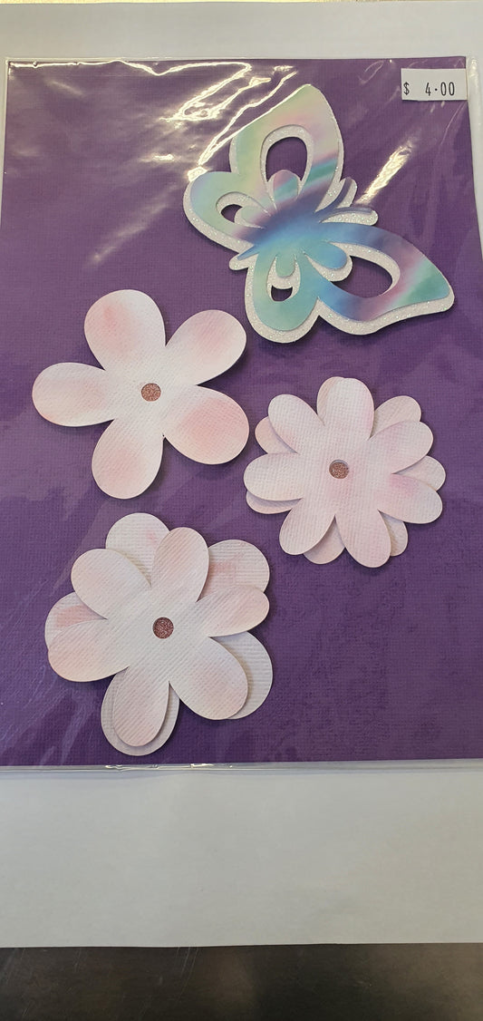 Butterfly and Flower Cardstock.