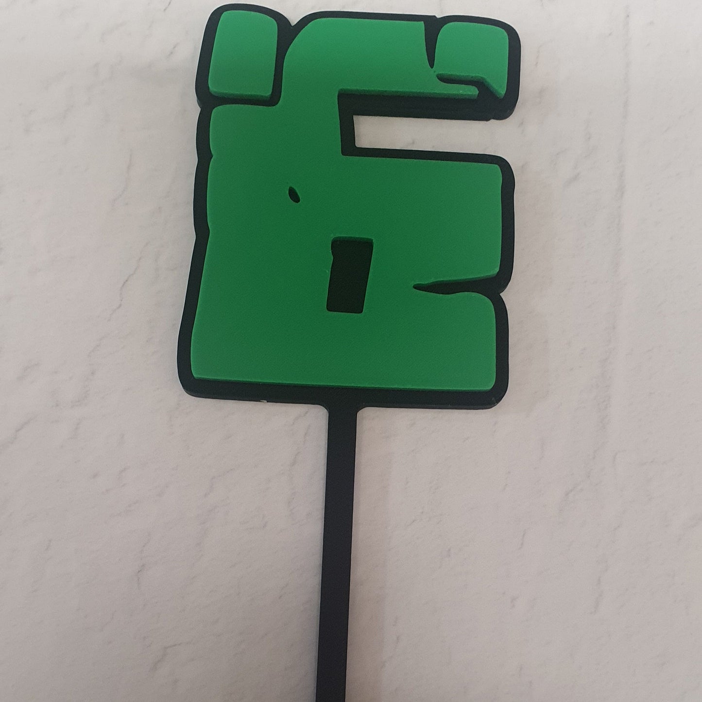 Black And Green Number - Printed Toppers