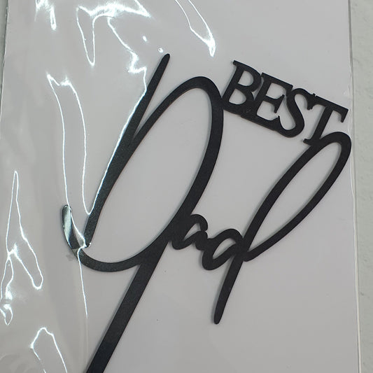 Best Dad - Acrylic Topper - Black