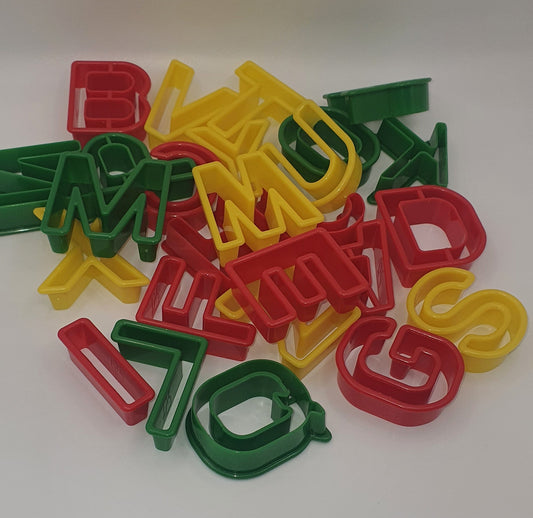 Plastic Alphabet Cookie Cutters