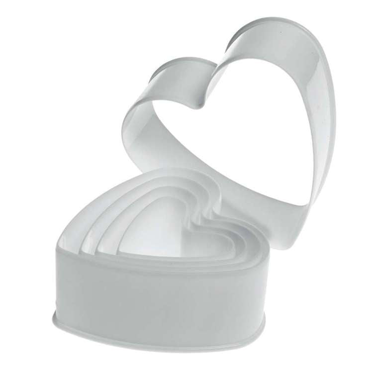 5pc Heart Shaped Cookie Cutter Set