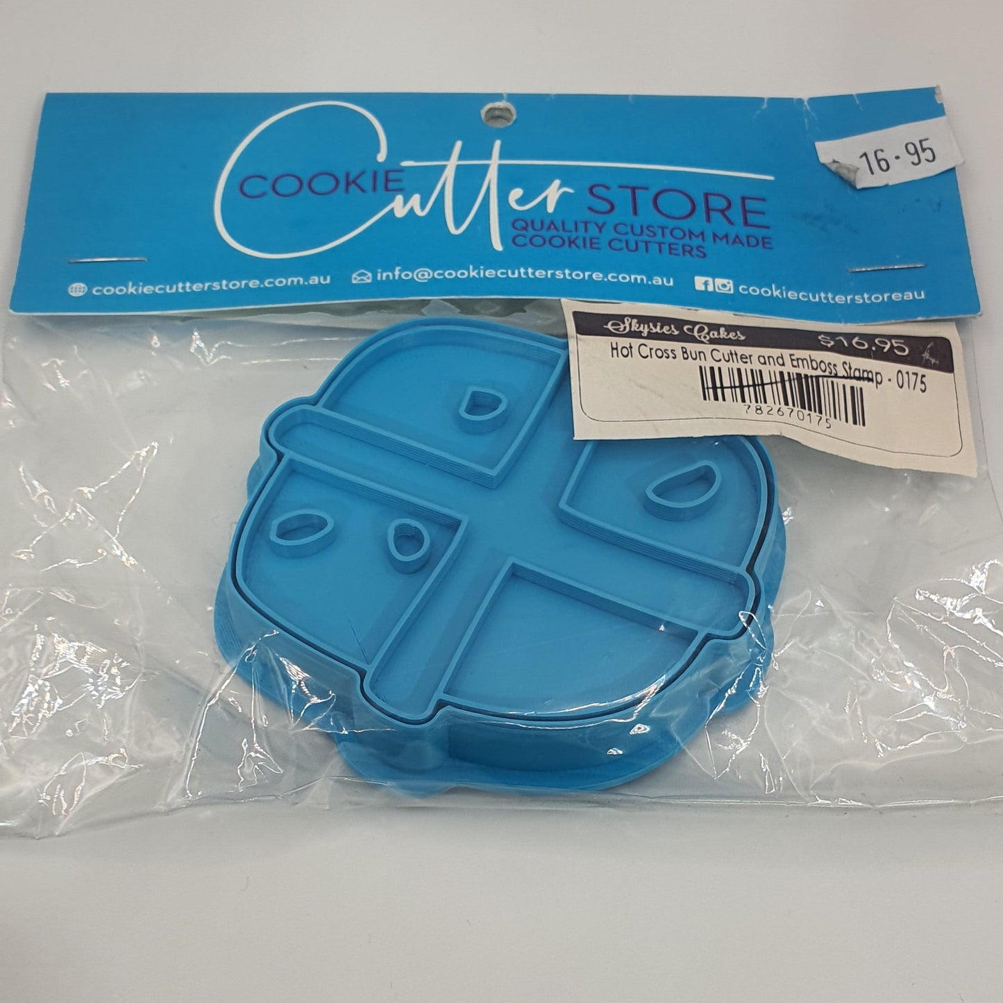 Cookie Cutter Store - Hot Cross Bun Cookie Cutter & Stamp *Last Ones*