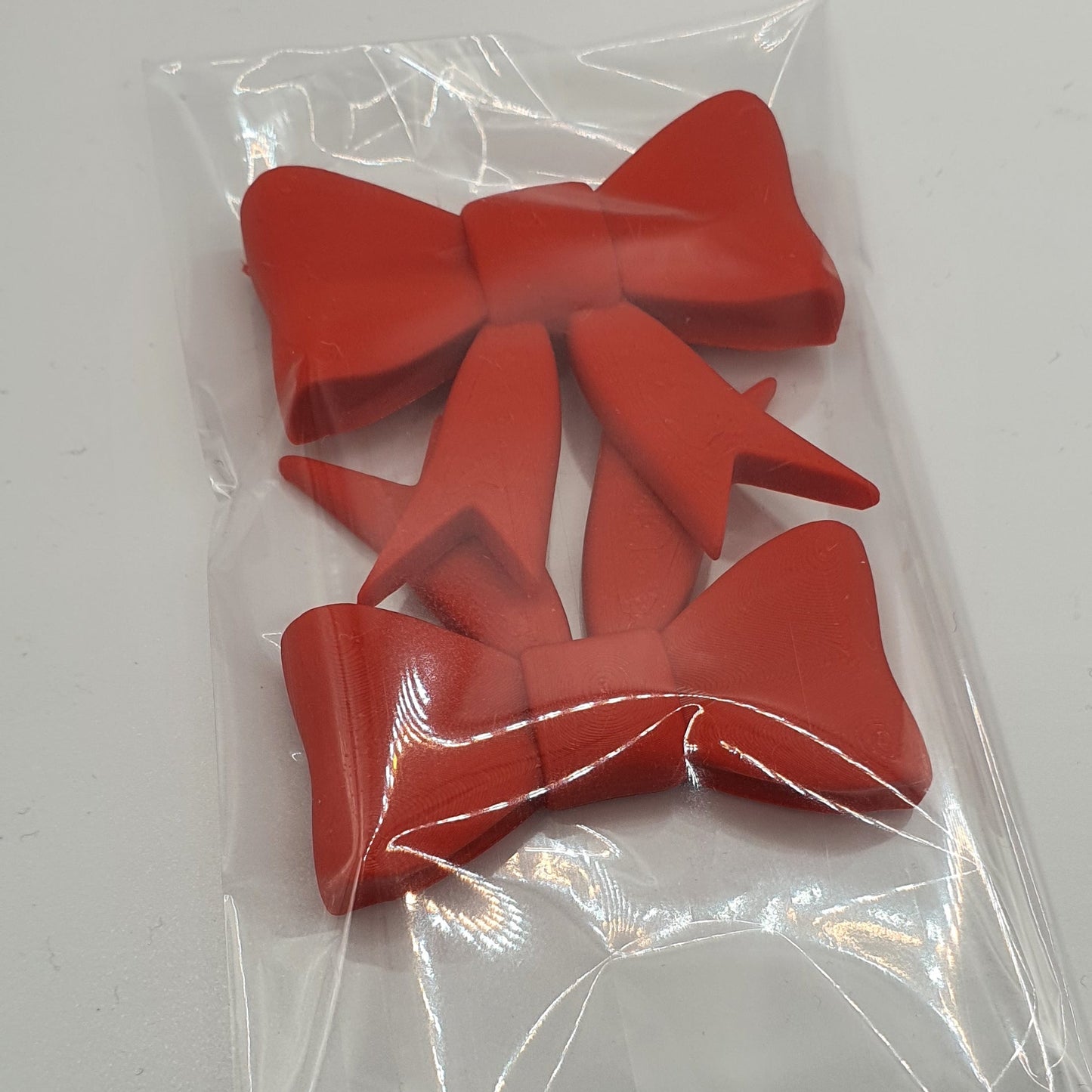 Printed Red Bows 2Pk