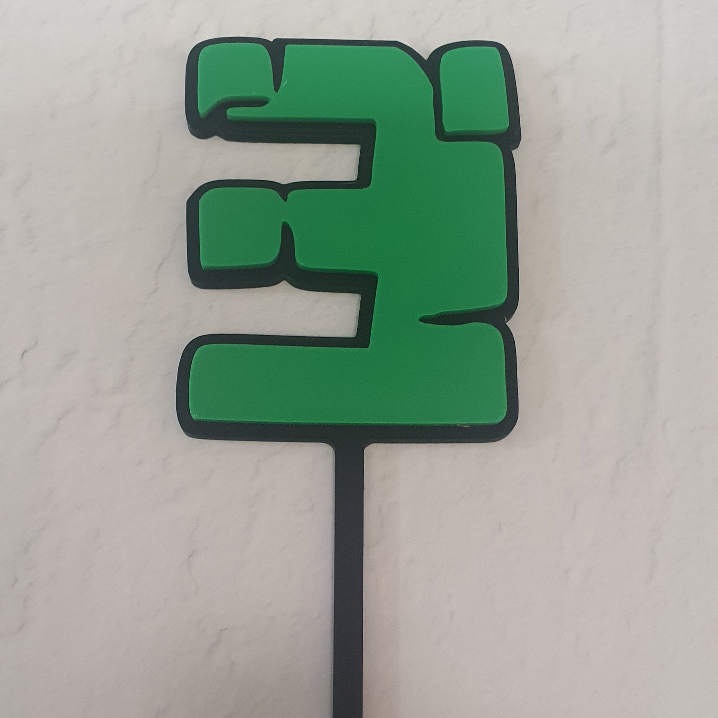 Black And Green Number - Printed Toppers