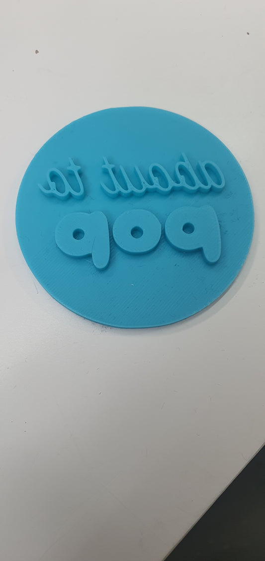 about to POP - Printed Stamp