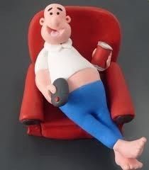 Man On Sofa - Cake Topper