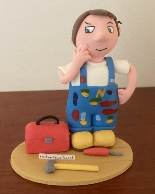 Painter Figurine Cake Topper