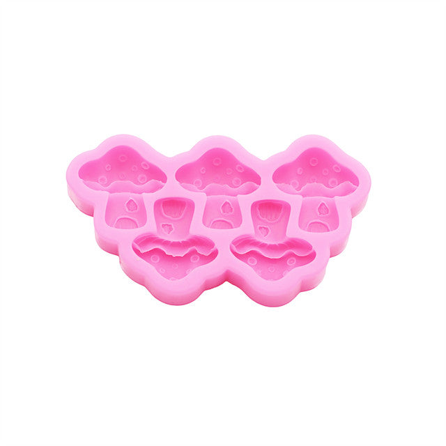 Mini Mushrooms 5pc Silicone Mould S638