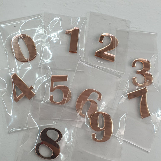 Number 0-9 - Cake Fropper - Rose Gold