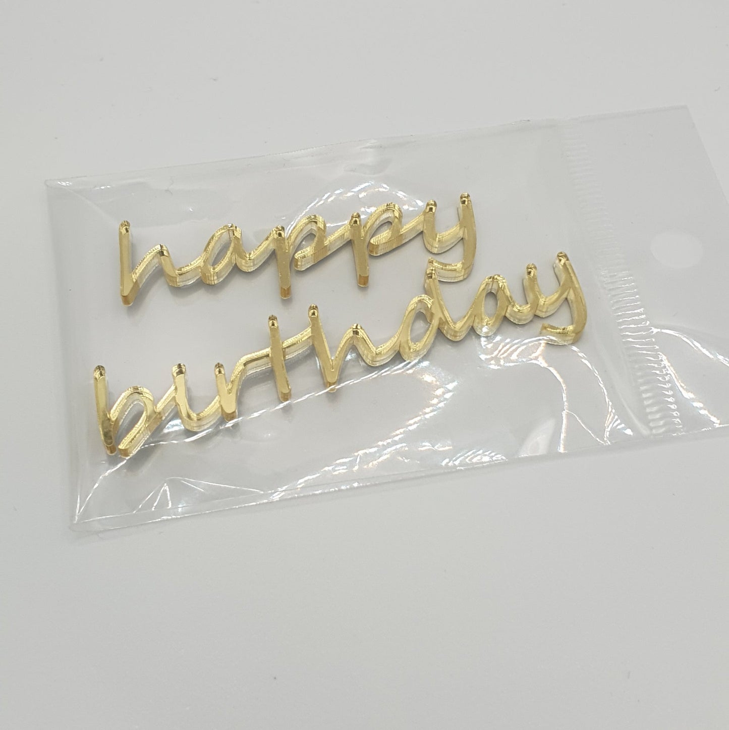 Acrylic Cake Small Fropper V3 - Happy Birthday - Assorted
