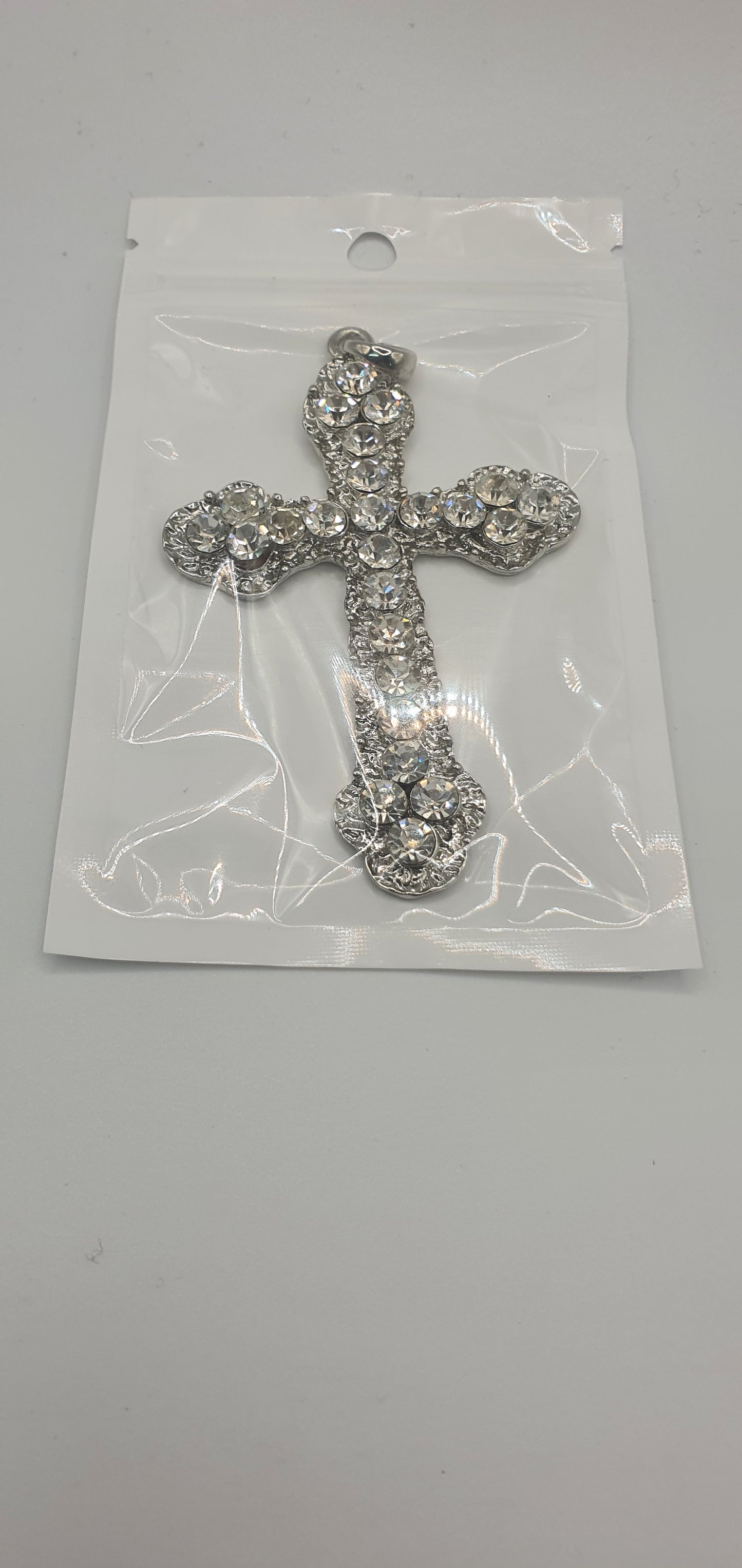 Diamante Cross Silver