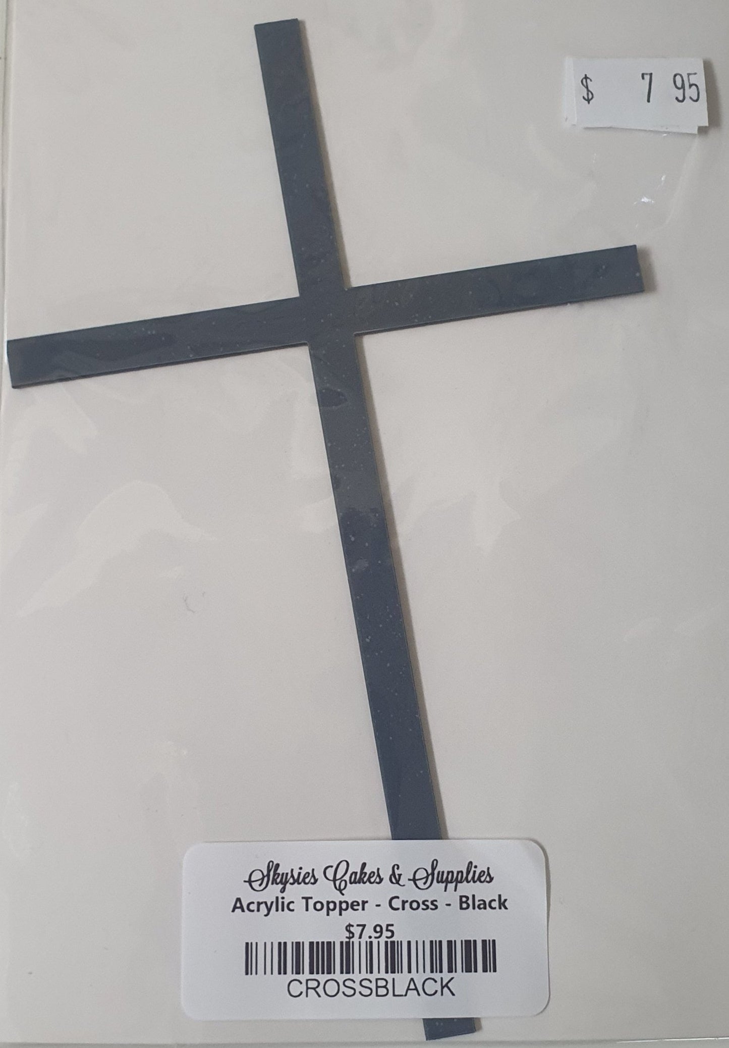 Acrylic Topper - Cross - Assorted Colours