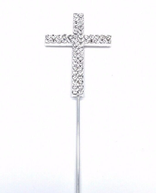 Diamante Cross Cake Topper