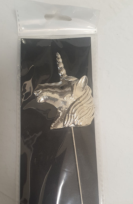 Unicorn Cake Topper - Silver