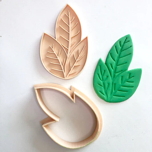 Little Biskut - Rose Leaf Cutter and Embosser Set.