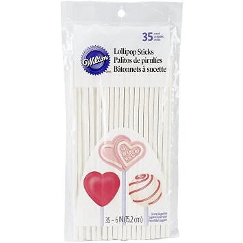 Wilton 35pc Lollipop Sticks White