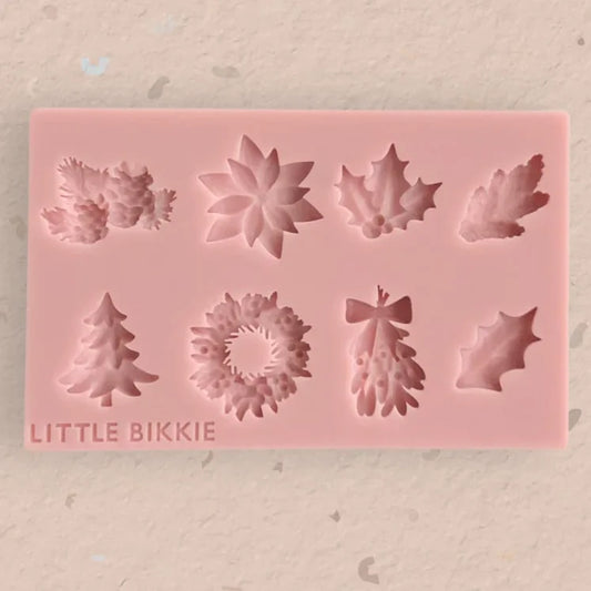 Christmas Foliage Silicone Mould - Little Bikkie