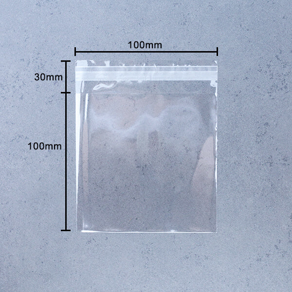 100PK (Approx) Self Sealing Cookie Bag - 10cm x 10cm