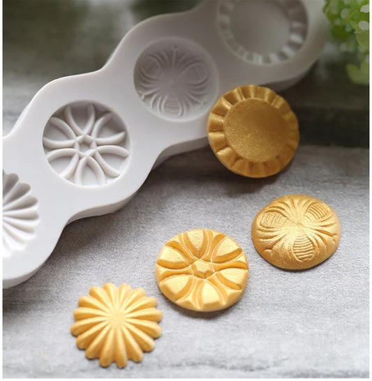 Silicone Mould - Decorative Button - S206.