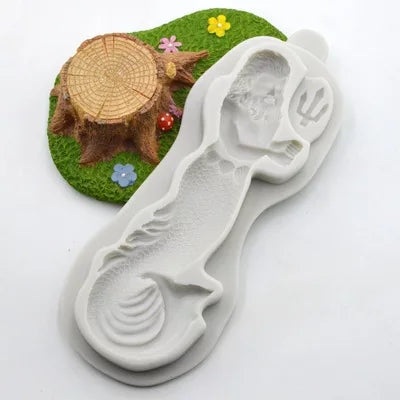 Silicone Mould - Swimming Merman - S4.