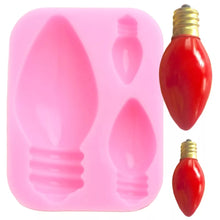 Silicone Mould - 3PC Christmas Light / Light bulb - S358