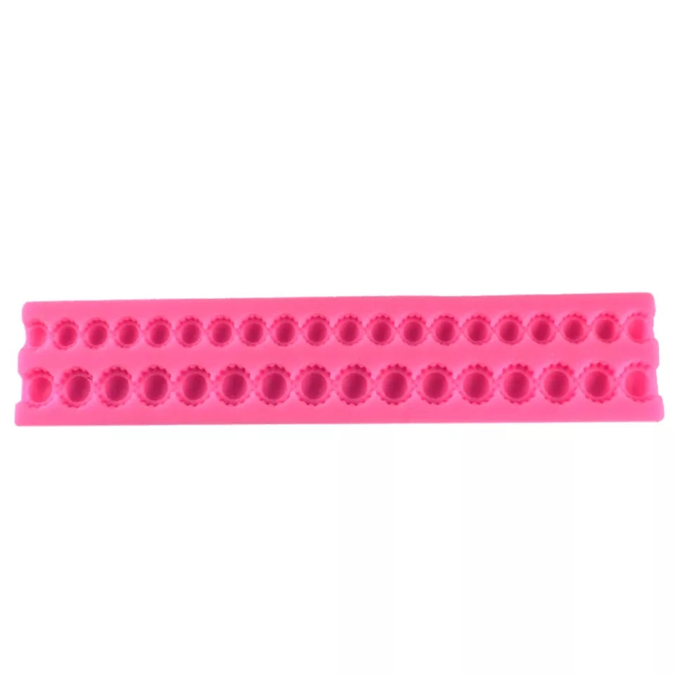 Silicone Mould - Round Pearl Strip Border - S14